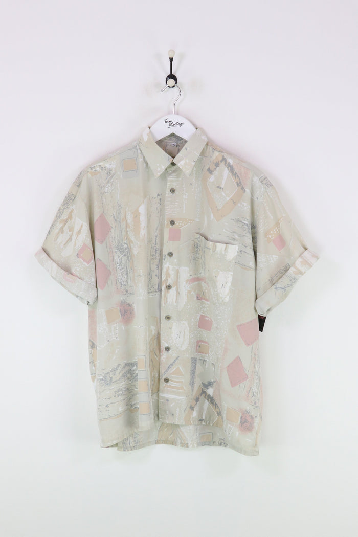Vintage Patterned Shirt Beige XL