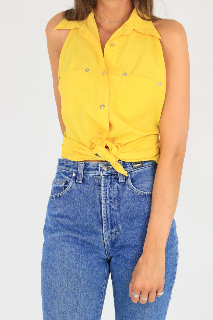 Versace Shirt Yellow Medium