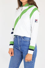 Fila Zip Sweatshirt White/Green Medium