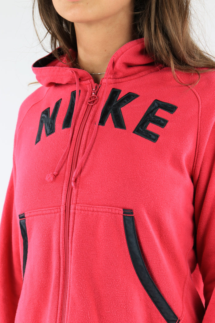 Nike Zip Hoodie Pink Medium